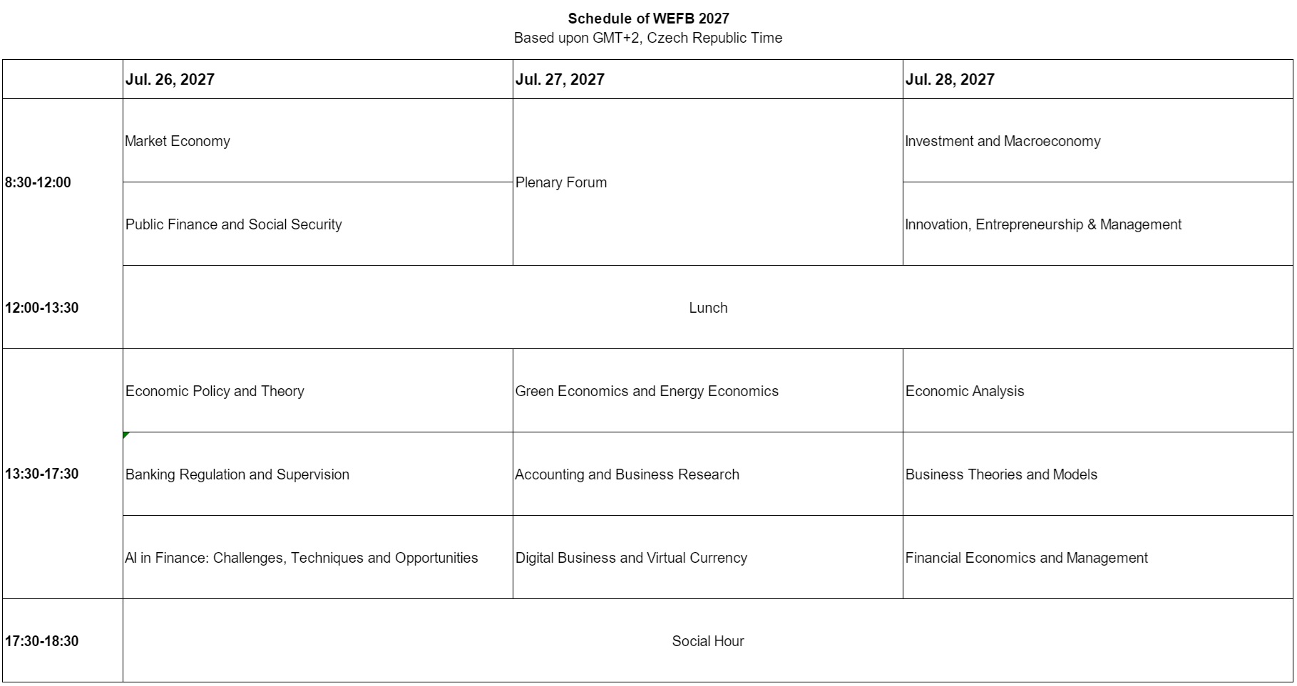 schedule